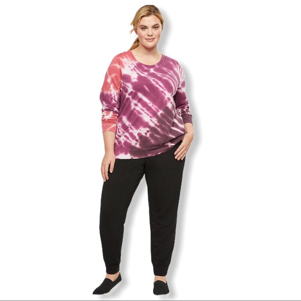 Lane Bryant LIVI French Terry Tie-Dye Sweatshirt